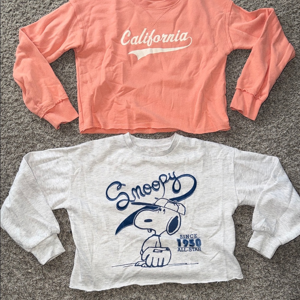 California and Snoopy Gray Kids Sweatshirt